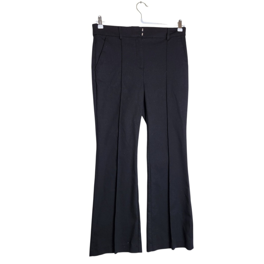 LOFT The Sutton Flare Black Dress Pants Trousers Size 8 Office Professional